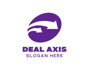 Purple Industrial Arrows logo