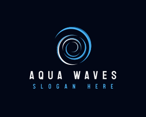 Water Wave Ripple logo design