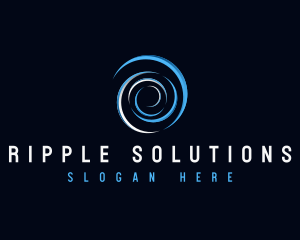 Water Wave Ripple logo design