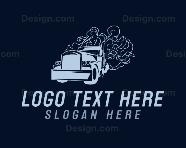 Delivery Truck Smoke Logo