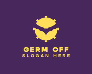 Germ Virus Bat logo design