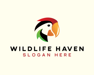 Parrot Wildlife Bird logo design