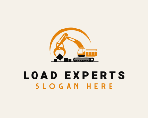 Log Loader Construction Machine logo design