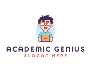 Genius Nerd Tech Programmer  logo design