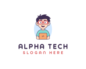 Genius Nerd Tech Programmer  logo design