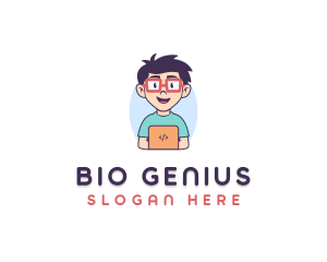 Genius Nerd Tech Programmer  logo design