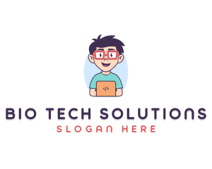 Genius Nerd Tech Programmer  logo design