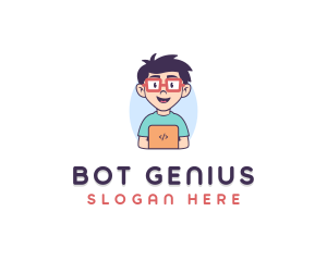 Genius Nerd Tech Programmer  logo design