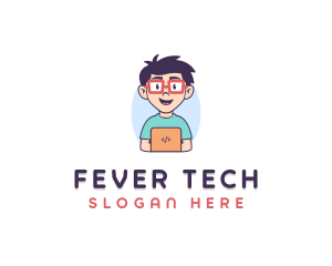 Genius Nerd Tech Programmer  logo design