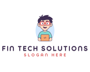 Genius Nerd Tech Programmer  logo design