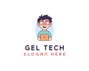 Genius Nerd Tech Programmer  logo design