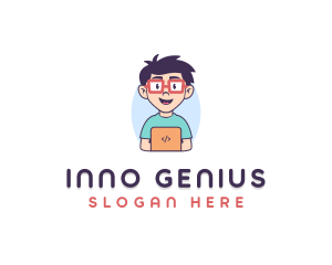 Genius Nerd Tech Programmer  logo design