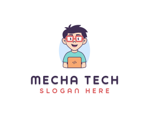 Genius Nerd Tech Programmer  logo design