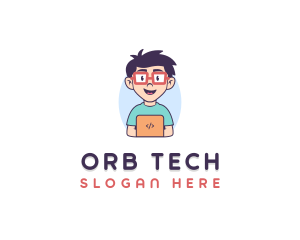 Genius Nerd Tech Programmer  logo design