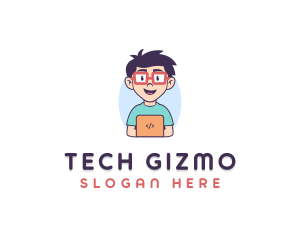 Genius Nerd Tech Programmer  logo design