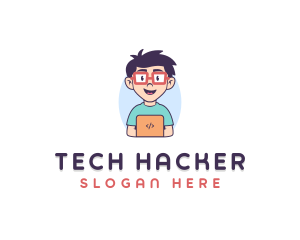 Genius Nerd Tech Programmer  logo design