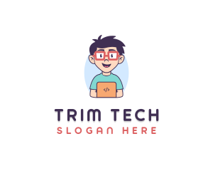 Genius Nerd Tech Programmer  logo design