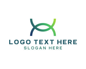Icon - Gradient Curve Letter X logo design