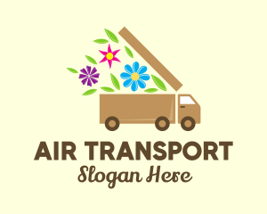 Flower Delivery Truck logo design