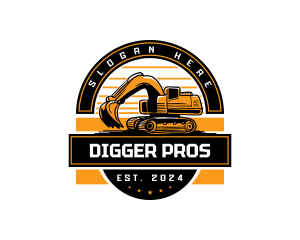 Industrial Excavator Machinery logo design