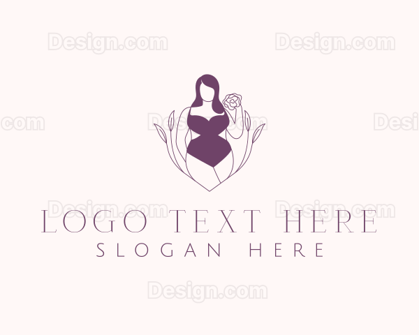 Woman Body Floral Logo