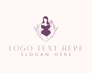 Woman Body Floral logo