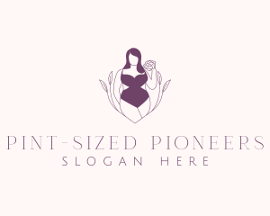 Woman Body Floral logo design