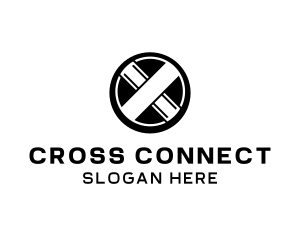 Modern Emblem Cross logo