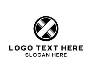 Spin - Modern Emblem Cross logo design