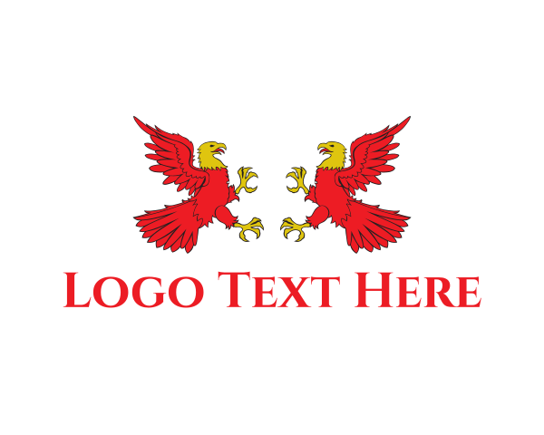 Red Falcon logo example 2