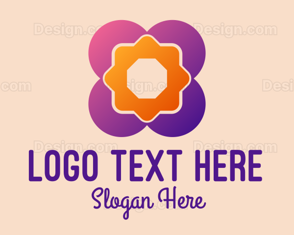 Geometric Flower Tile Logo