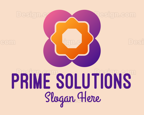 Geometric Flower Tile Logo