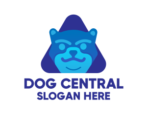 Blue Pet Dog logo design