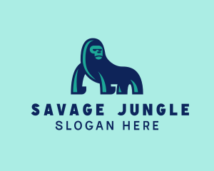 Wild Jungle Gorilla  logo design