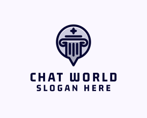 Chat Bubble Column logo design