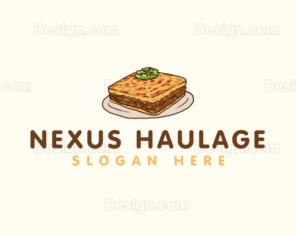 Greece Moussaka Food Logo