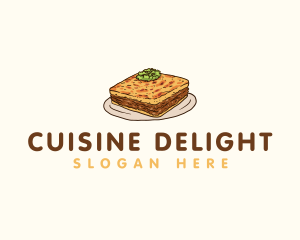 Greece Moussaka Food Logo