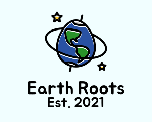 Planet Earth Egg logo design