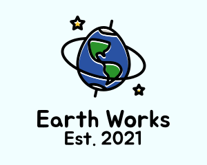 Planet Earth Egg logo design