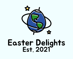 Planet Earth Egg logo design