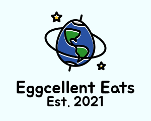 Planet Earth Egg logo design