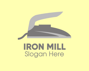 Grey Flat Iron logo design