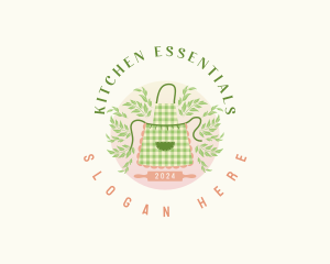 Herbal Kitchen Apron logo design