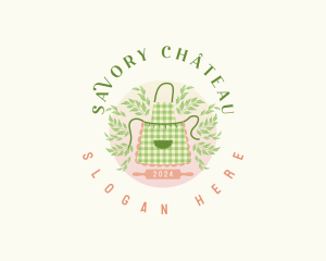 Herbal Kitchen Apron logo design