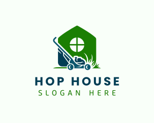 House Grass Mower  logo design