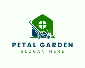 House Grass Mower  logo design