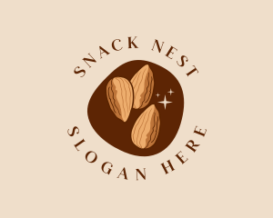 Almond Nuts Snack logo design