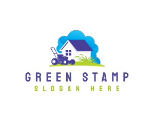 Grass Lawn Mower logo design