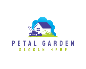 Grass Lawn Mower logo design