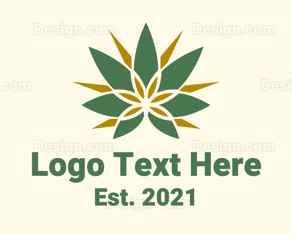 Weed Cannabis Fan Logo